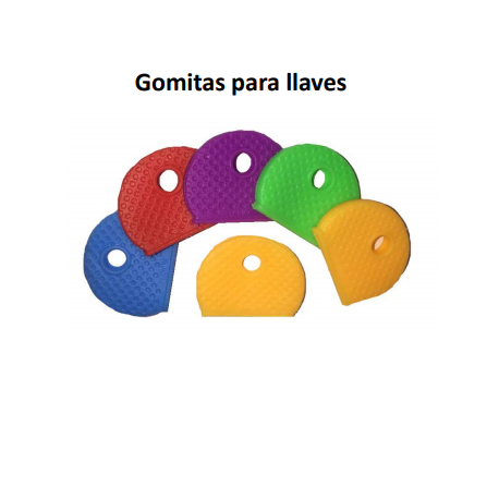 GOMITAS PARA LLAVES MEDIA LUNA