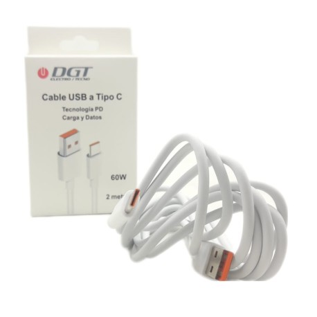 CABLE USB TIPO C TURBO 2M 60W